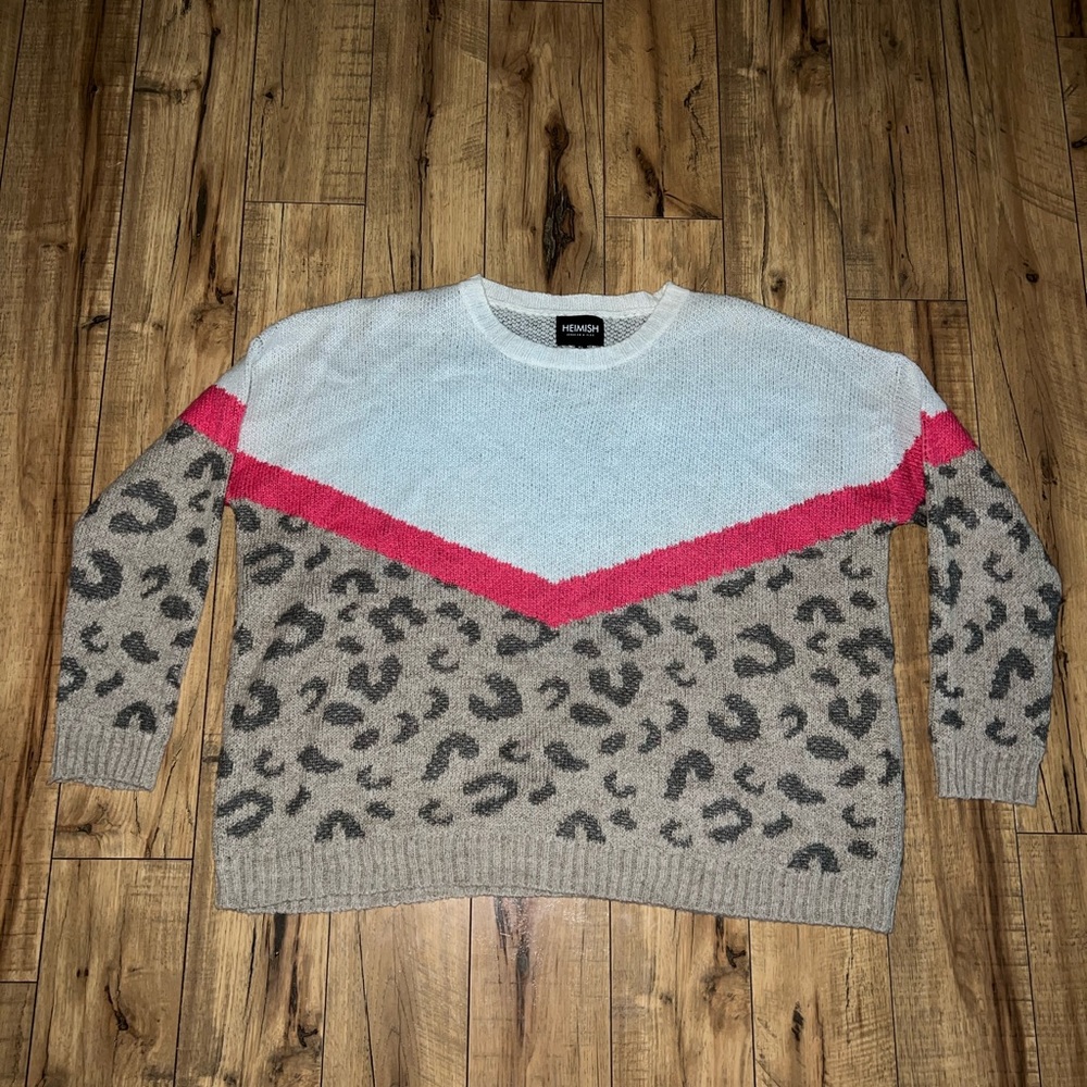 cheetah print sweater